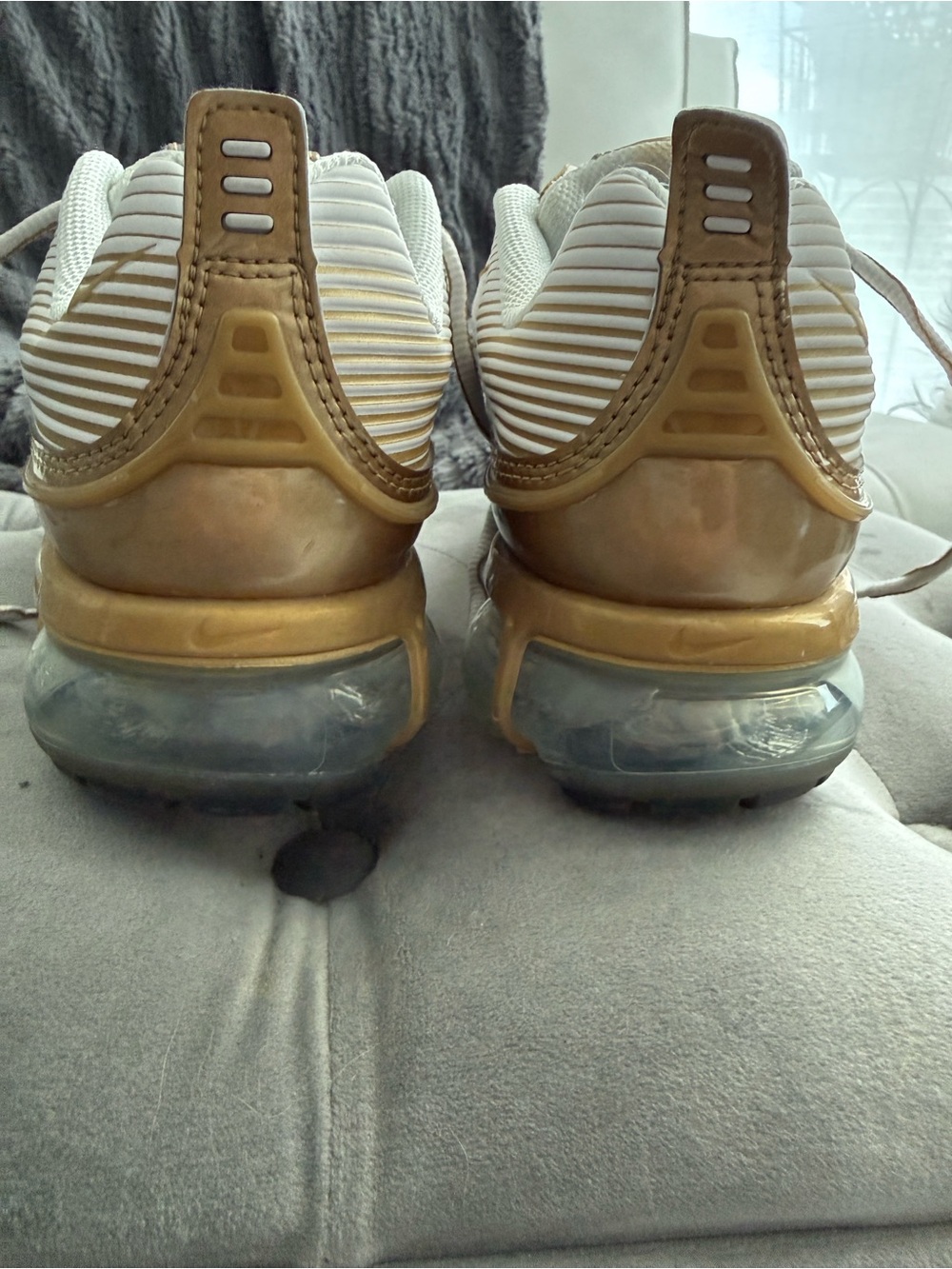 Nike Women’s White & Gold Athletic Sneakers - Picture 4 of 10